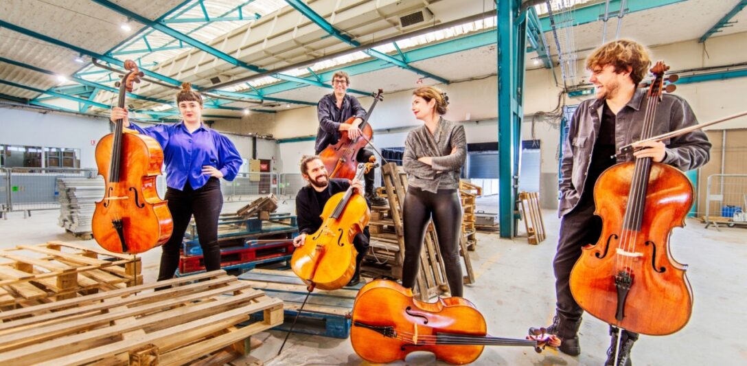 Bleue Quintet, 5 violoncelles électro