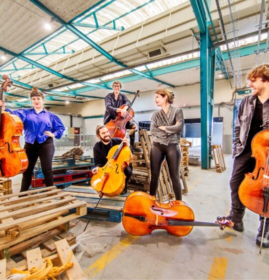 Bleue Quintet, 5 violoncelles électro